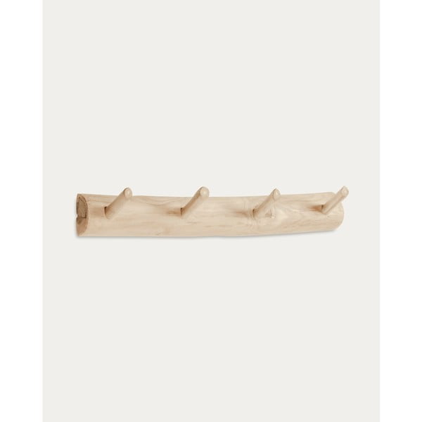 Natūralios spalvos iš tikmedžio masyvo sieninė lentyna 63 cm Gaillech – Kave Home-image-4