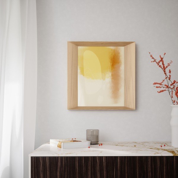 Pakabinamas rėmelis iš medienos natūralios spalvos 50x50 cm Lookout – Umbra-image-1