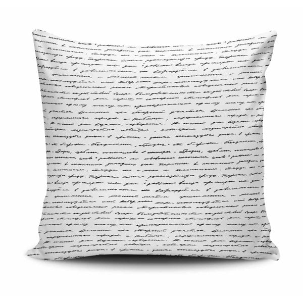 Juodai baltas pagalvės užvalkalas Calento Tamuna, 45 x 45 cm