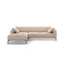 Šviesiai rudos spalvos kampinė sofa (su kairiuoju kampu/su gultu) Bemy – Micadoni 