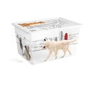 Baltos spalvos iš plastiko daiktadėžė su dangčiu 55x39x31 cm C Box Style – KIS