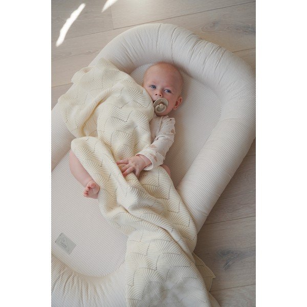 Smėlio spalvos vaikiškas lopšys 52x84 cm Classic Stripes Camel – Cam Cam Copenhagen-image-1