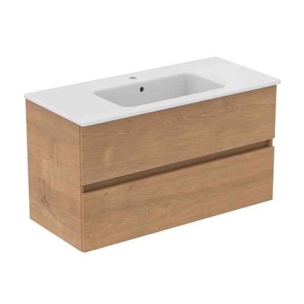 Pakabinama spintelė po kriaukle natūralios spalvos iš ąžuolo 100x55 cm Eurovit+ – Ideal Standard-image-3