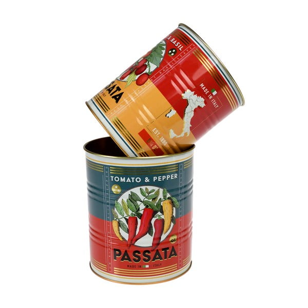 Dekoratyvinės iš skardos daiktadėžės 2 vnt. ø 11x13 cm Passata – Rex London