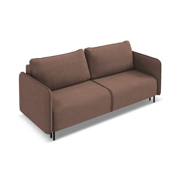 Rožinės spalvos sulankstoma/su sandėliavimo vieta sofa 226 cm Luana – Makamii-image-3
