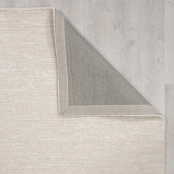 Rankų darbo dramblio kaulo spalvos iš vilnos kilimas 80x230 cm Harris Boucle – Flair Rugs-image-3