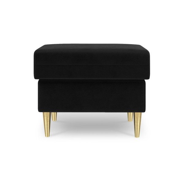 Juodas pufas Mazzini Sofas Muguet, 60 x 45 cm-image-2