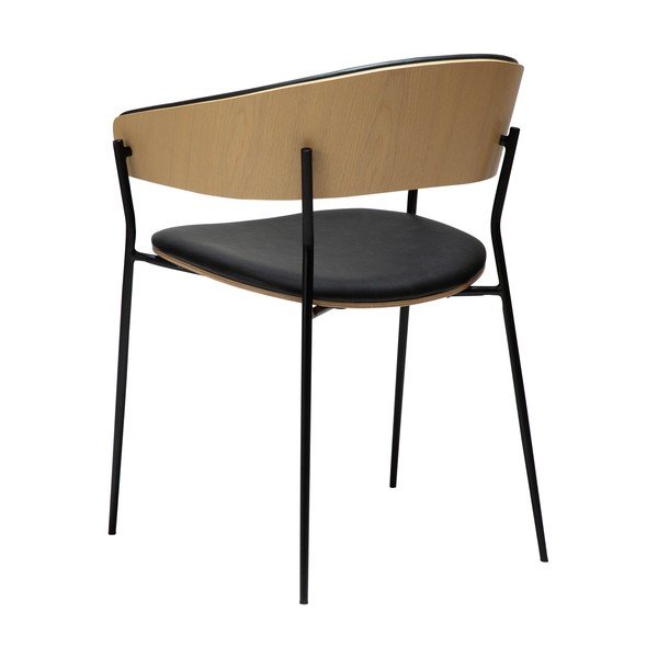 Juodos spalvos valgomojo kėdė su porankiais Crib – DAN-FORM Denmark-image-3
