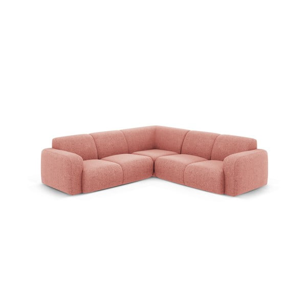 Kampinė sofa rožinės spalvos (kintama/„L“ formos) Molino – Micadoni Home-image-1