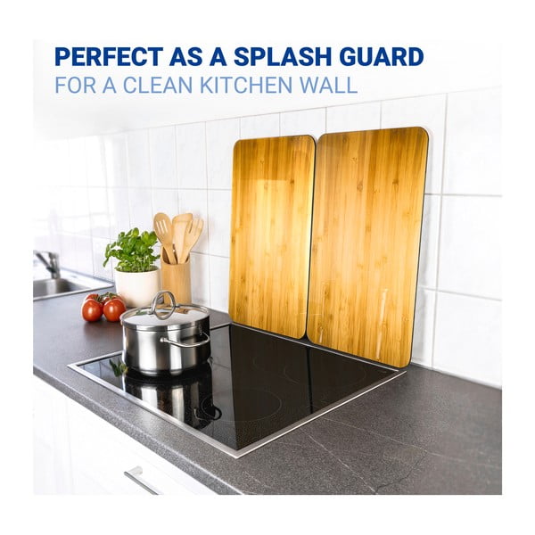 Iš grūdinto stiklo viryklės dangčiai 2 vnt. 52x30 cm Wooden – Maximex-image-3