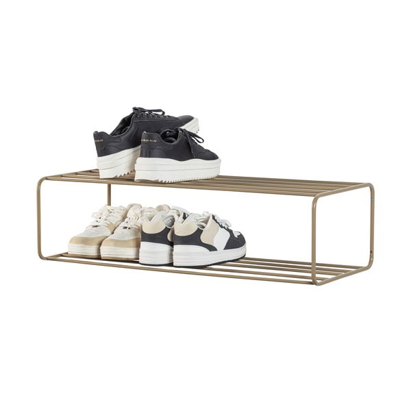 Pakabinama spintelė batams šviesiai rudos spalvos iš metalo Josse – WOOOD-image-2