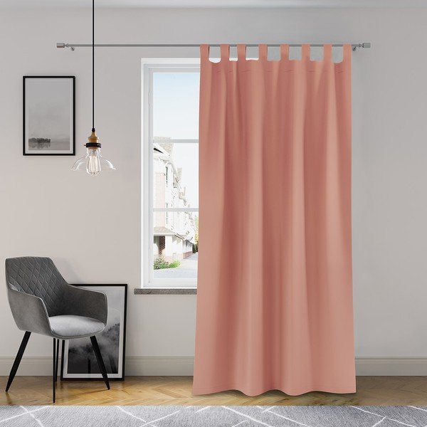Rožinė užuolaida AmeliaHome Tab, 140 x 250 cm-image-1