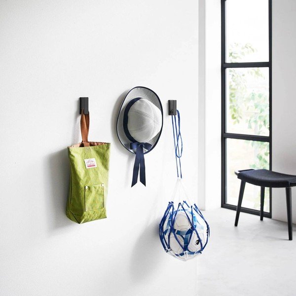 Sieniniai juodos spalvos iš metalo kabliai 3 vnt. Tower – YAMAZAKI-image-1