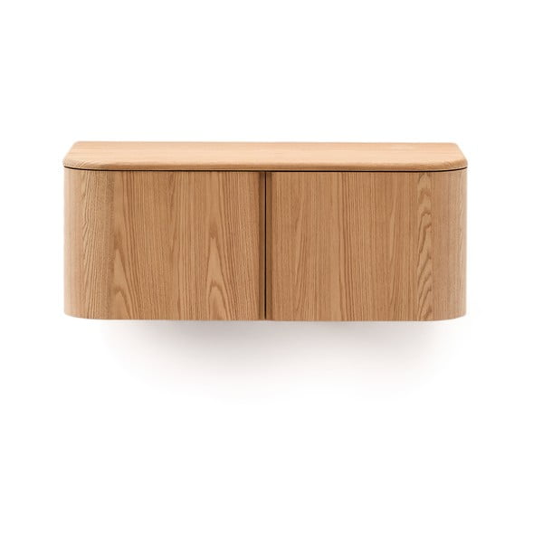 Natūralios spalvos pakabinama spintelė po kriaukle iš uosio 90x35 cm Salaya – Kave Home