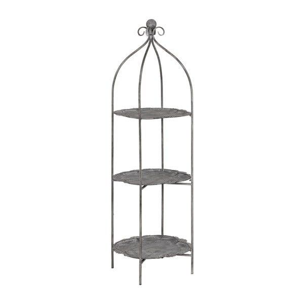 Pilkos spalvos iš metalo pastatoma lentyna 45x144x45 cm Mireille – Ixia