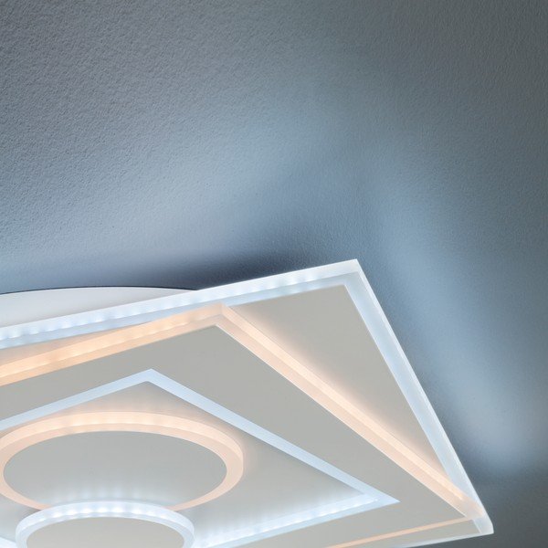 Iš metalo lubinis šviestuvas baltos spalvos LED su nuotolinio valdymo funkcija/su pritemdymo funkcija 50x50 cm Ratio – Fischer & Honsel-image-2