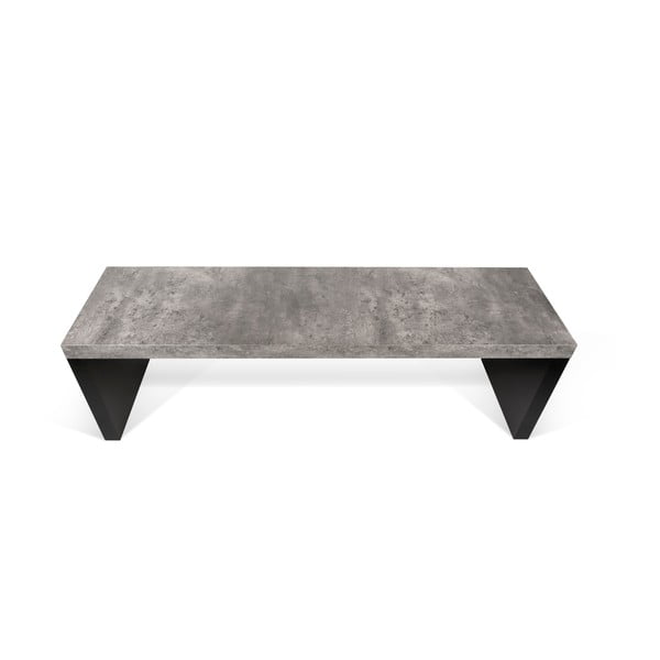 Juodai pilkas suoliukas su betono apdaila TemaHome Detroit, 140 x 43 cm-image-4