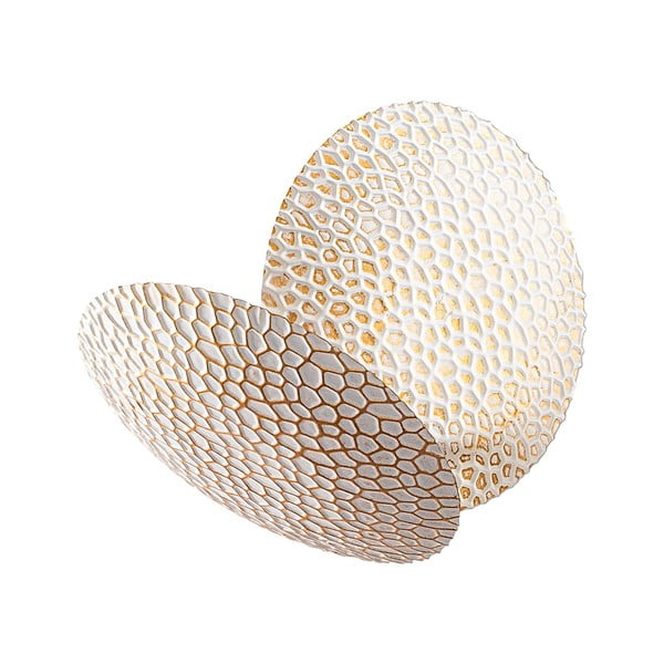 Sieninė lempa baltos spalvos/auksinės spalvos LED ø 21 cm Yosma – Opviq lights-image-2