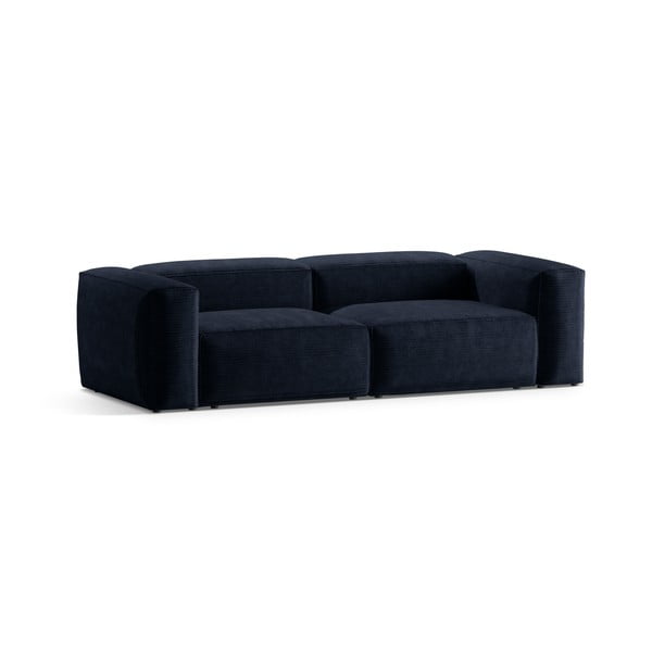 Tamsiai mėlynos spalvos iš kordinio velveto sofa 264 cm Bergamo – Cosmopolitan Design-image-2