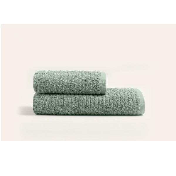 Žali medvilniniai rankšluosčiai ir vonios rankšluosčiai - 2 rinkiniai - Foutastic