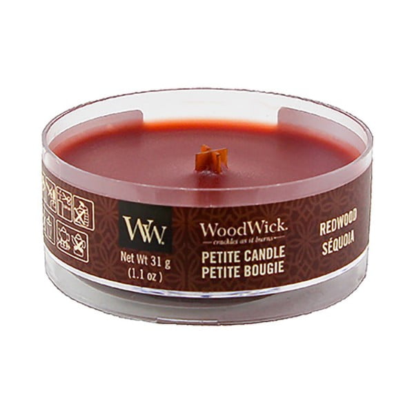 Sandalmedžio kvapo žvakė WoodWick Petite, degimo trukmė 8 val.