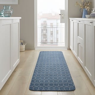 Skalbiamas kilimas tamsiai mėlynos spalvos 57x230 cm Argyll – Flair Rugs