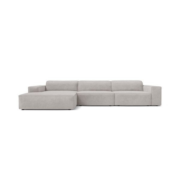 Šviesiai pilkos spalvos modulinė kampinė sofa (su kairiuoju kampu/su gultu) Jodie – Micadoni -image-1