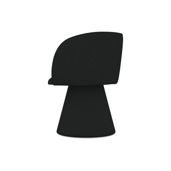 Juodos spalvos iš audinio valgomojo kėdė Maia – Makamii-image-3