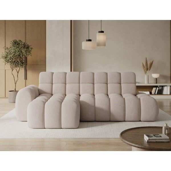 Smėlio spalvos sulankstoma kampinė sofa (su kairiuoju kampu/su gultu) Ceedro – ELTAP-image-1
