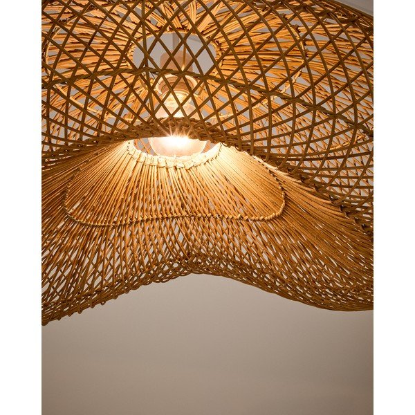 Natūralios spalvos iš rotango šviestuvo gaubtas 58x85 cm Isora – Kave Home-image-3
