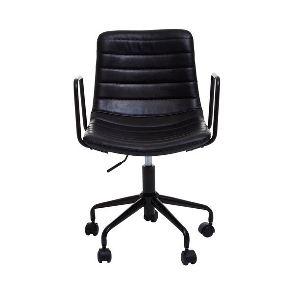 Juodos spalvos iš dirbtinės odos biuro kėdė Forbes – Premier Housewares-image-2