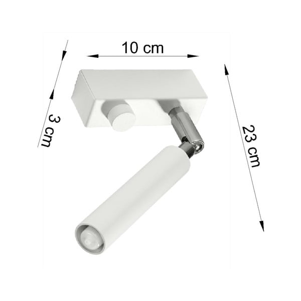 Baltos spalvos taškinis šviestuvas 10x3 cm Tiden – Sollux-image-3