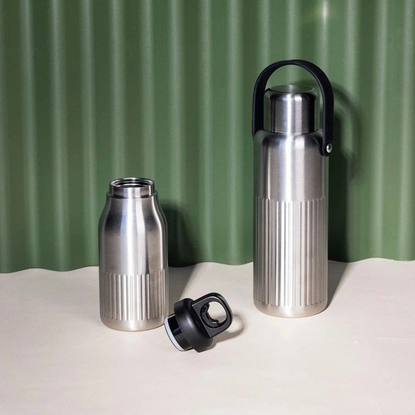 Sidabrinės spalvos iš nerūdijančio plieno termosas 500 ml Truls – Sagaform-image-2