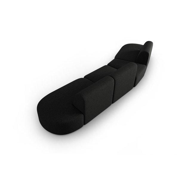 Sofa juodos spalvos 412 cm Shane – Micadoni Home-image-3