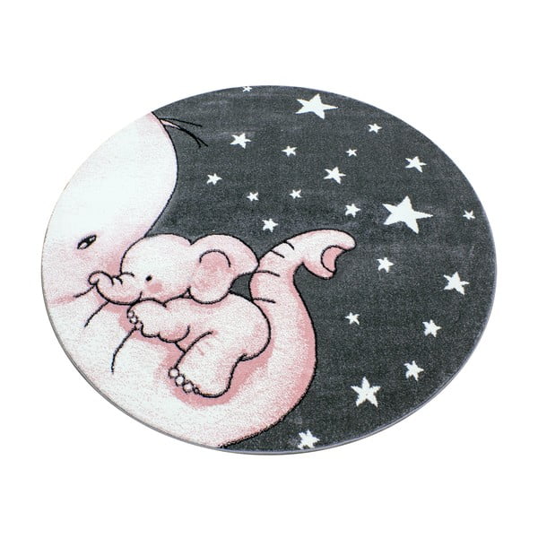 Vaikiškas kilimas rožinės spalvos/pilkos spalvos ø 120 cm Kids – Ayyildiz Carpets