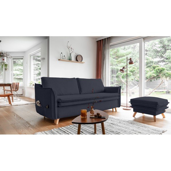 Sulankstoma sofa tamsiai pilkos spalvos/antracito spalvos 225 cm Charming Charlie – Miuform-image-3