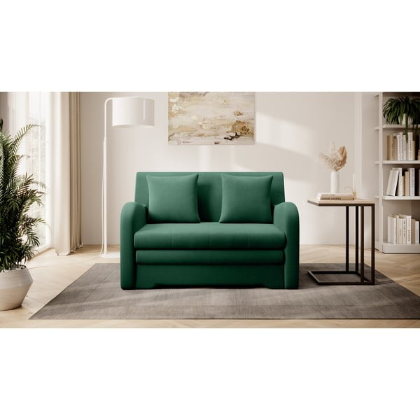 Žalios spalvos iš velveto sulankstoma sofa 130 cm Ario – ELTAP-image-1