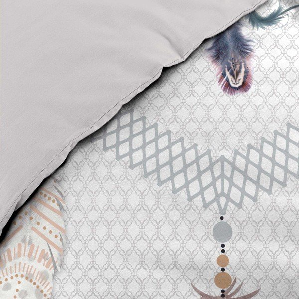 Iš medvilnės viengulė patalynė baltos spalvos 140x200 cm Happy Dream – douceur d'intérieur-image-3