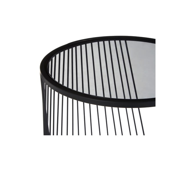 Apvalios formos šoniniai stalai 2 vnt. su stikliniu stalviršiu ø 41 cm Trento – Premier Housewares-image-4