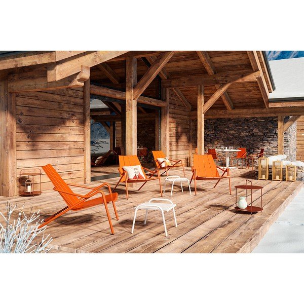 Metalinis sodo krėslas oranžinės spalvos Fleole – Ezeis-image-2