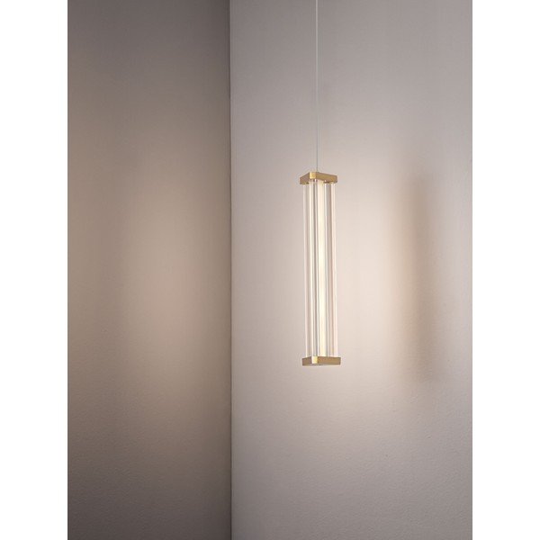 Matinės auksinės spalvos iš metalo kabantis šviestuvas LED su pritemdymo funkcija ø 6 cm su gaubtu iš akrilo stiklo Pheme – Nova Luce-image-2