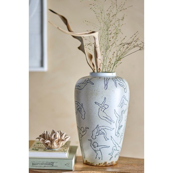 Iš akmens masės vaza kreminės spalvos (aukštis 34 cm) Adah – Bloomingville-image-1