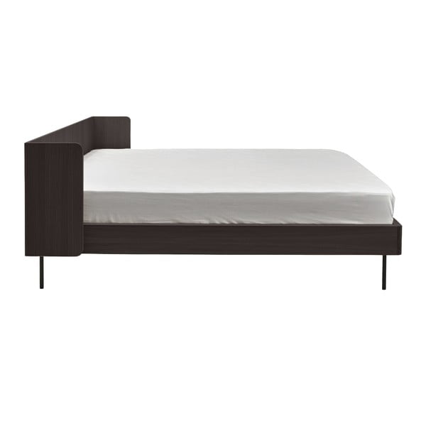 Dvigulė lova juodos spalvos iš ąžuolo 180x200 cm Wrap – Bonami Selection-image-2