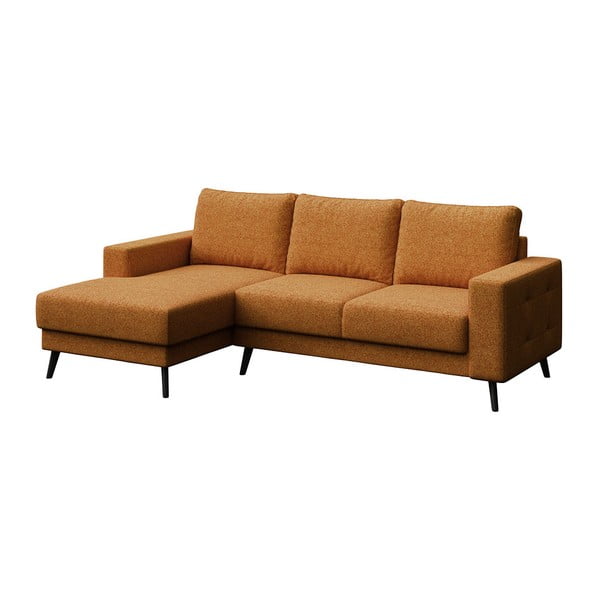 Kampinė sofa oranžinės spalvos (su kairiuoju kampu) Fynn – Ghado-image-2