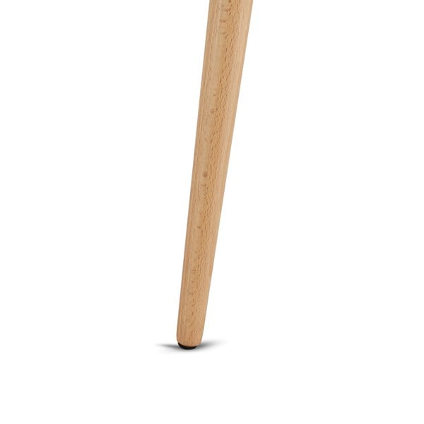 Baltas žurnalinis staliukas su bukmedžio medienos kojomis Furnhouse Opus, Ø 90 cm-image-1