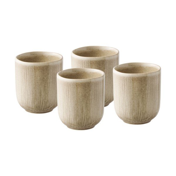 Smėlio spalvos iš molio puodeliai 4 vnt. 360 ml Viola – House Nordic