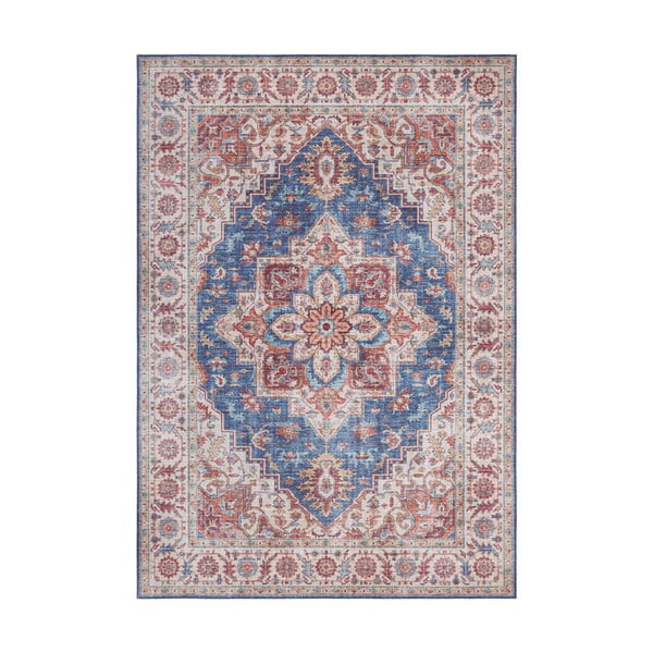 Mėlynos ir raudonos spalvos kilimas Nouristan Anthea, 80 x 150 cm