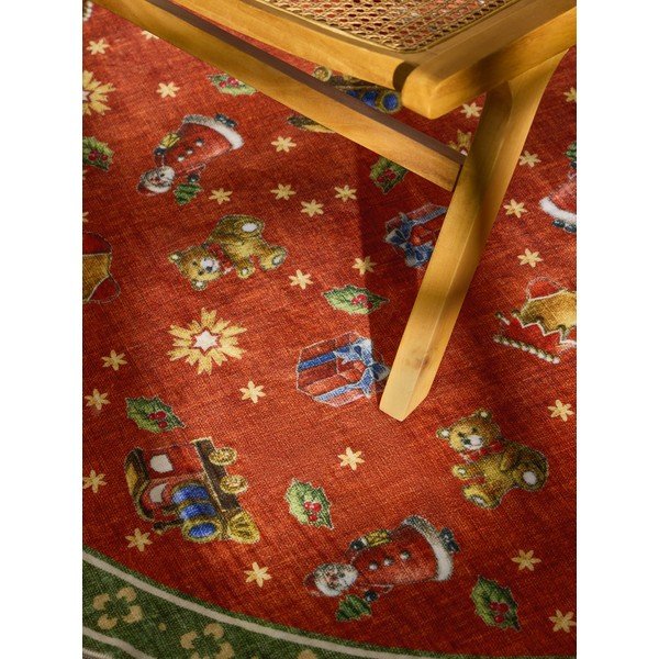 Raudonos spalvos/žalios spalvos apvalios formos kilimas su Kalėdų motyvu ø 200 cm Toy's Delight Nostalgic Noel Red Green – Villeroy&Boch-image-2