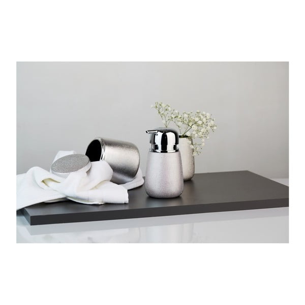 Keraminis sidabrinis dantų šepetėlio puodelis Wenko Glimma-image-1