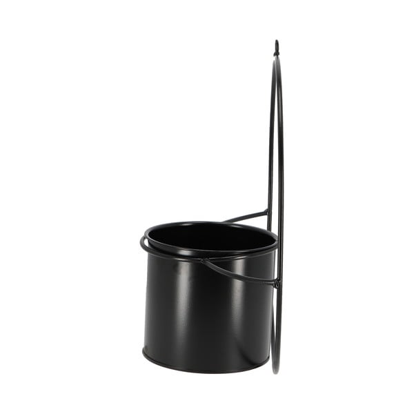 Juodas sieninis laikiklis gėlių vazonui Esschert Design Planter-image-2